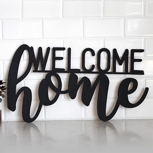 Welcome Home Wood Sign